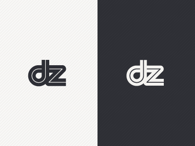 DZ Brand Identity black brand identity logo monogram naomisusi white
