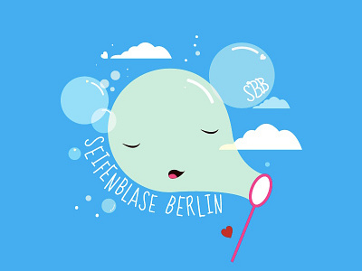 Logo for bubblemaking company berlin bubbles graphic design illustrations logo