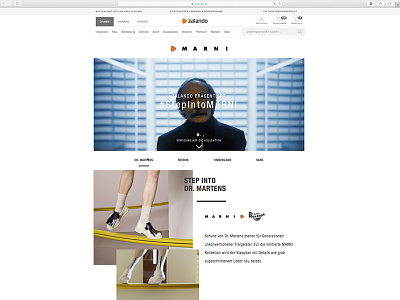 MARNI collaboration microsite for Zalando berlin design fashion germany marni ui ux video website design zalando