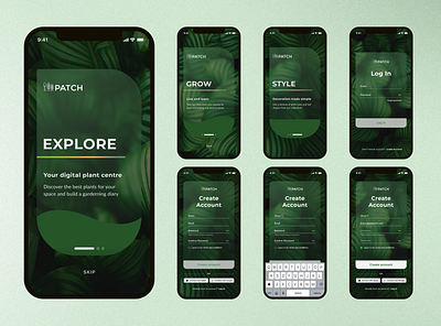 Patch Onboarding branding experience mobile ui product design ui