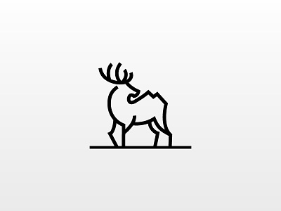 moose mountain logo black white brand brand identity color design flat graphicdesign icon logo logo design luxury logo minimalist logo modern moose moose logo moose mountain mountain logo typogaphy