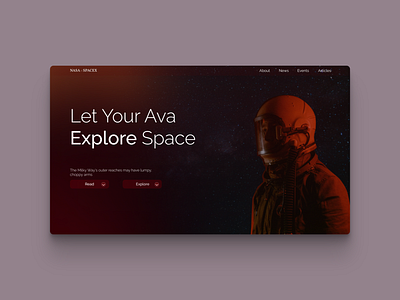 Space Website UI ui webdesign website