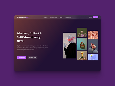 NFT Landing Page nft nftwebdesign ui ux visualdesign webdesign