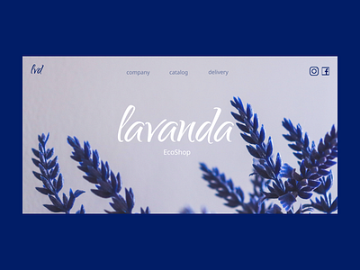 Eco-shop "Lavender" main screen minimalism webdesign website concept