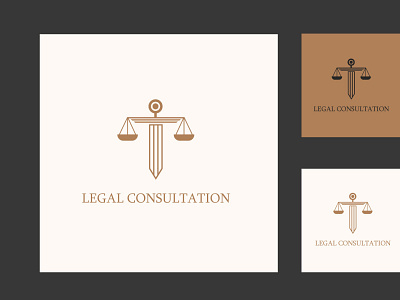 Law firm logo design icon illustration logo minimal