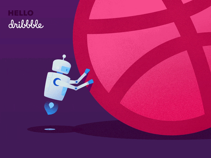 Hello Dribbble gif animation illustration motion art