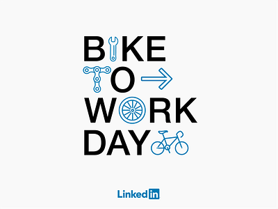 Linkedin - Bike to Work Day bike bike ads bike to work bike to work day bikes brand design branding company illustration linkedin tshirt design