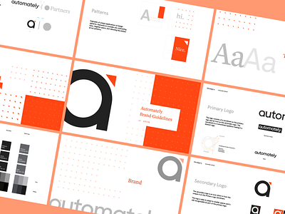 Automately - Brand Guidelines brand brand design brand identity branding company design illustration logo typography ui