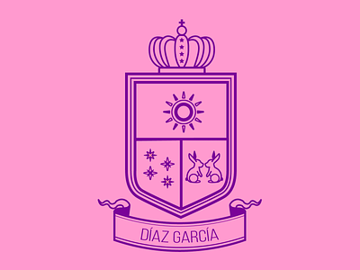 Díaz García Family Crest crest crest logo crests crown dribbbleweeklywarmup family family crest flags ilustration monogram