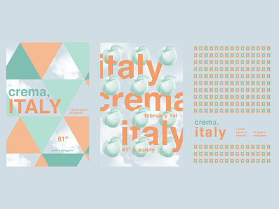 Crema, Italy Posters (Swiss-Inspired) italy poster design posters swiss design