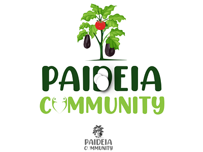 Paideia community logo biological logo chicken logo farm logo farmer community green logo logo design mockup