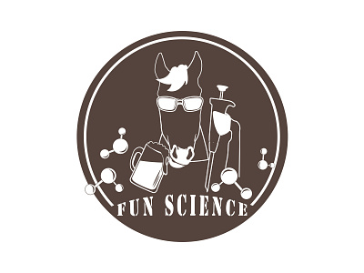 Fun SCIENCE animal beer fun horse logo molecule monotone nerd pipette play harder science thug life work hard