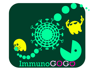 ImmunoGOGO board game biology board game cartoon dribbble weekly warm up illustration immunology logo natural science pac man protein rebound science virus