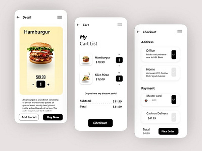 Mobile app UI design