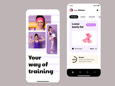Fitness Mobile app UI design