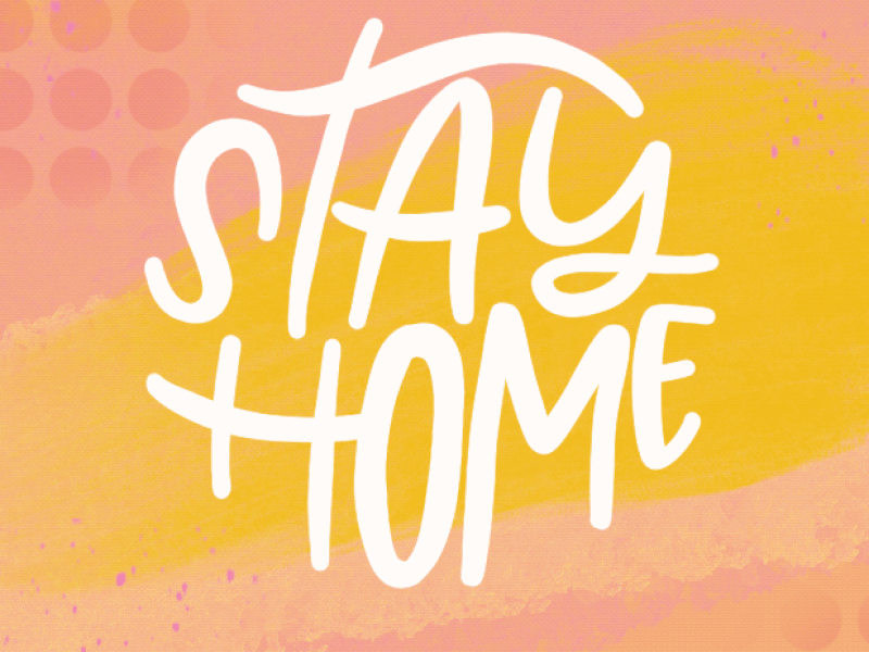 Stay Home animation animation art animations design gif gif animated graphicdesign hand lettering hand lettering art illustration lettering lettering art lettering artist modern calligraphy stay home thankyou typography