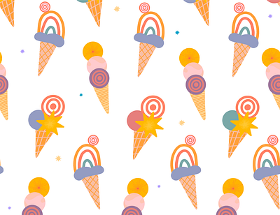 Ice Cream design designer graphicdesign hand lettering ice cream icecream illustration lettering artist pattern design patterns sugar summer summertime sweet treats