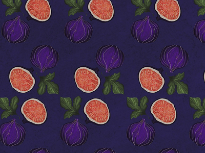 Figs' lover figs fruit illustration illustrator love lover pation pattern photoshop purple texture