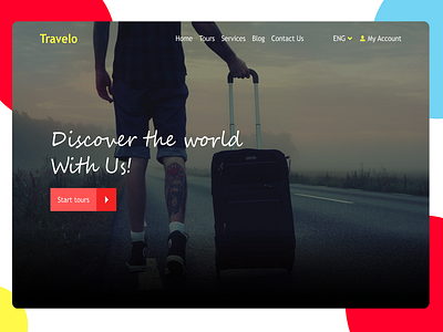 Travelo - Travel Landing Page booking travel travel agency travelling ui ux web design website