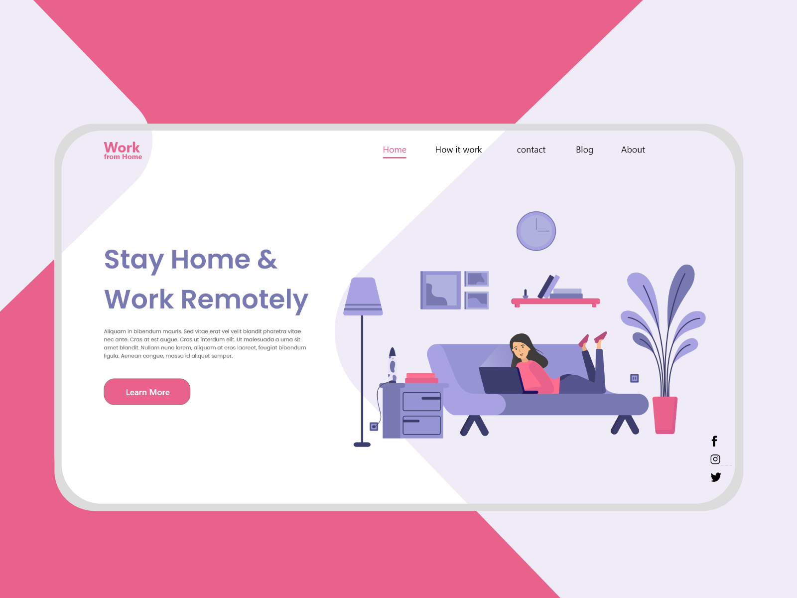 Work From Home - Remote Work Landing Page By Ali Tobal Ali On Dribbble