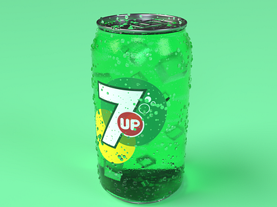 7up transparent can 3d