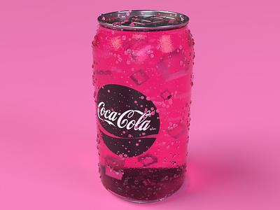 Coca cola transparent can 3d