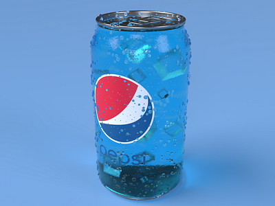 Pepsi transparent can 3d