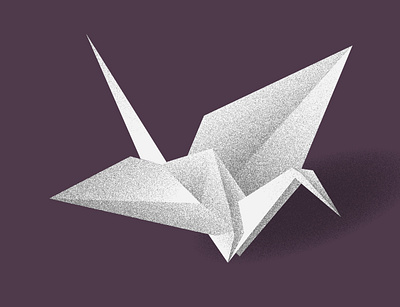 Paper Crane crane illustration illustrator origami texture vector