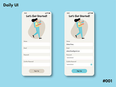 #Daily UI 001 001 challenge dailyui figma signup ui