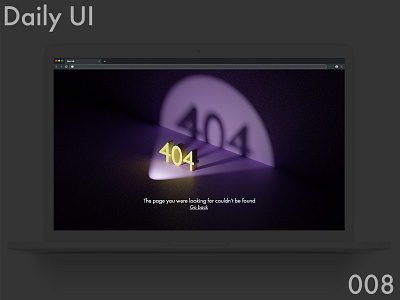 Daily UI 008 008 3d 404 404 page blender challenge dailyui design error ui