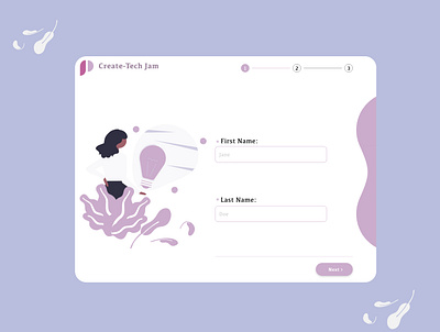 Simple Sign Up Form For A Creative Jam adobexd design figma ui