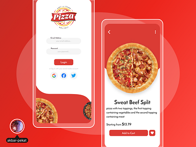 Order Pizza App UI Design