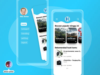 Blog App UI Design akbarpekat design figma mobile ui