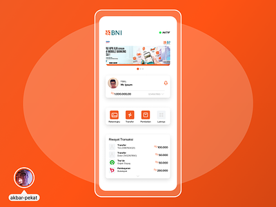 Mobile Banking App UI Design akbarpekat design figma mobile redesign ui