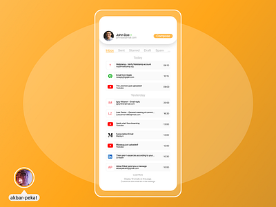 Email App UI Design akbarpekat design figma mobile ui