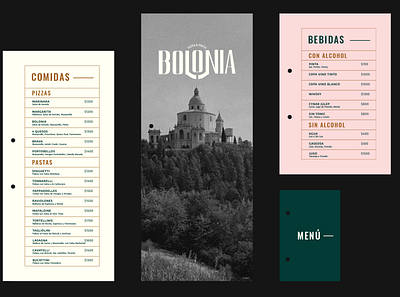 Bolonia, pizza & pasta | Branding brand branding design food graphic design identity illustration logo marca menu pasta pizza typography