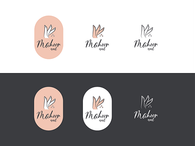 Mahoor Nail Logo Design