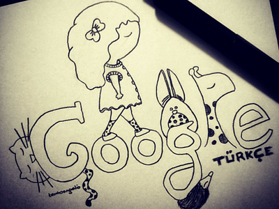 Google Türkçe doodle drawing google illustration sketch