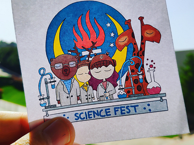 Science Fest doodle drawing fest illustration science sketch