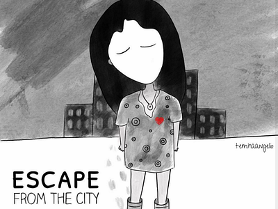 Escape From The City design doodle drawing graphic illustration painting sketch