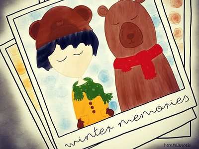 Winter Memories doodle drawing illustration paint sketch winter