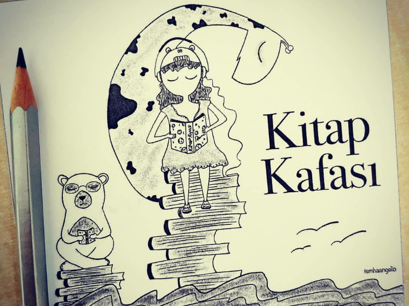 Kitap Kafası design paint draw graphic sketchbook art drawing sketch doodle desing