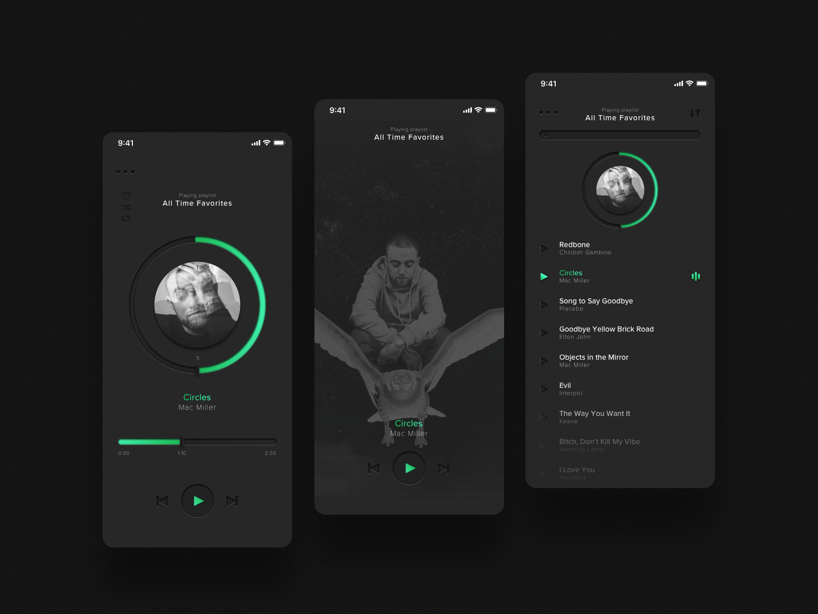 Music App apple concept gif gradient minimal minimalist mobile music music app music player spotify ui ui ux ux
