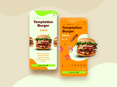 Hamburger App app burger burger king concept design food foodapp hamburger mcdonalds mobile ui ui ux ux
