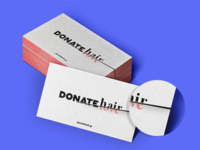 DONATE hair / love Branding businesscards concept cut donatehairdonatelove younglions2016
