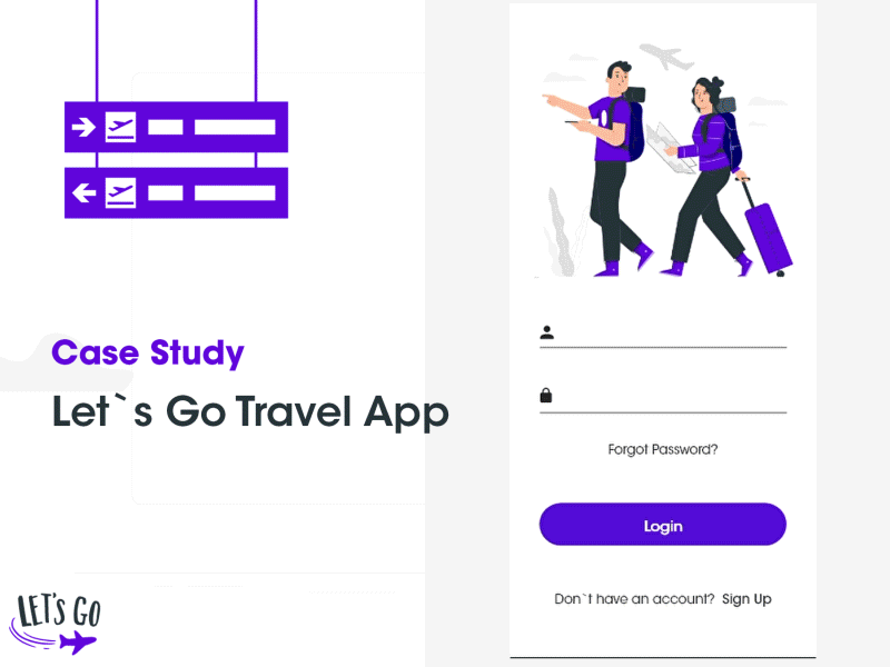 Let`s GO - Traveling and Booking App animated animation app colors design experience interaction interactions interactive minimal modern prototype sleek ticket travel travel app traveling ui ux xd