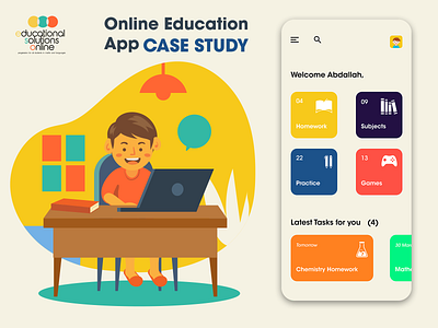 Online Education System App app classes colorful colors design education experience homework illustration interaction k 12 learning minimal modern online school sleek system ui ux