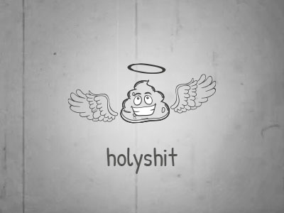 holy shit text hand drawn illustration design 11288659 PNG