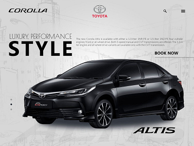 Corolla Altis altis car color colors design image lines minimal modern text