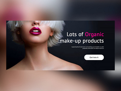 Cosmetics Landing Page buttons colors cosmetics design experience image minimal modern neat sleek text ux